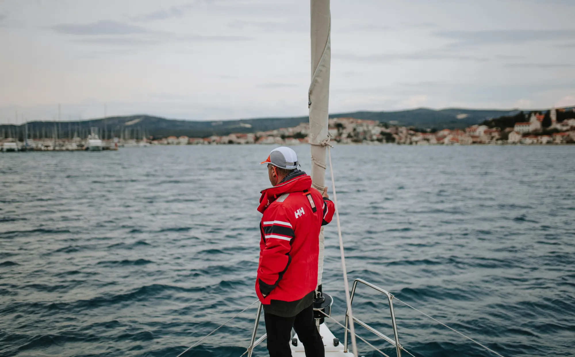 Guests sailing on a catamaran in La Paz