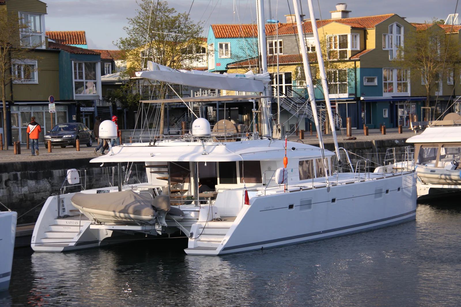 Bali 4.4 — catamaran exterior at the marina